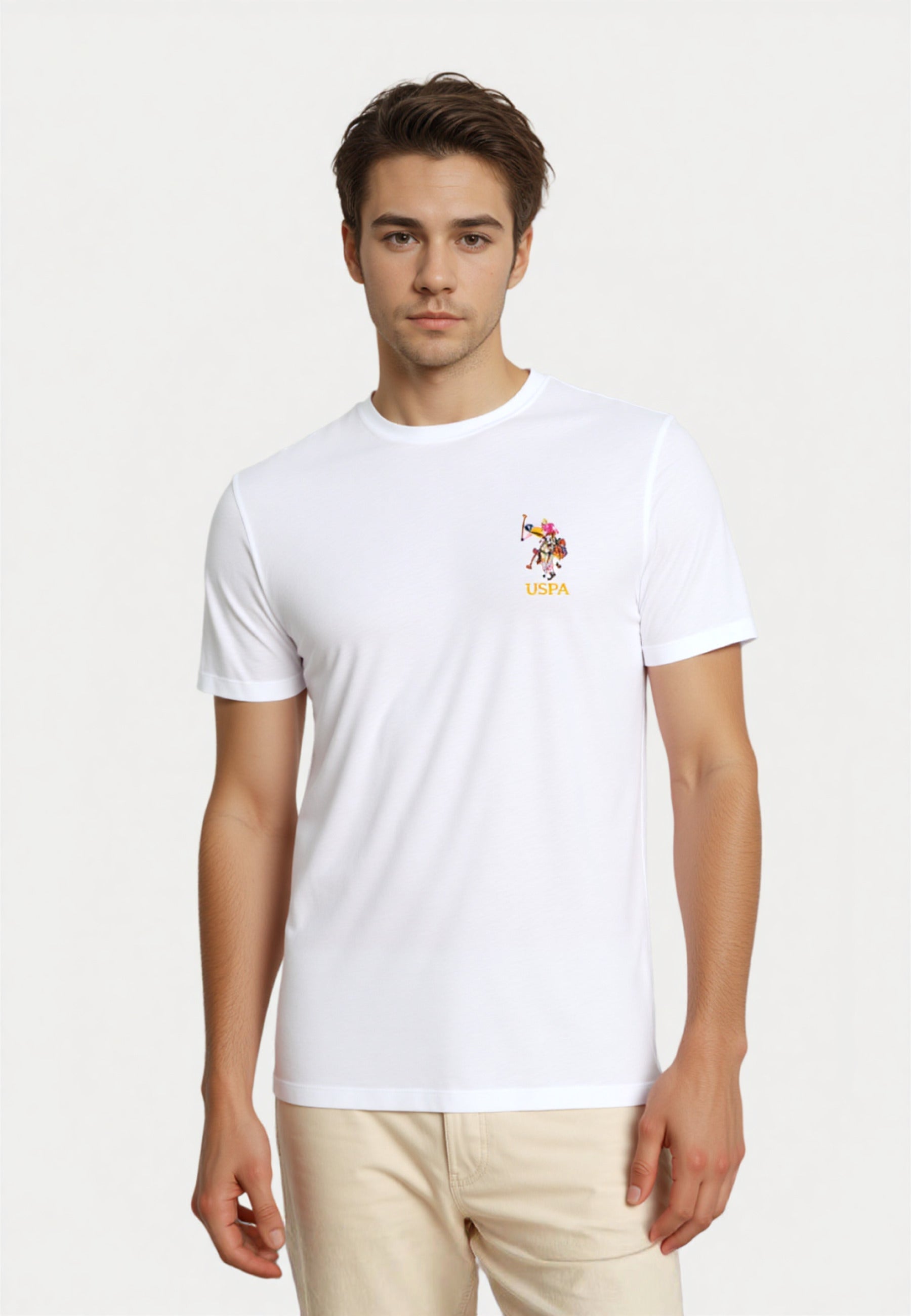 U.S. POLO Kurzarmshirt bunter Poloreiter