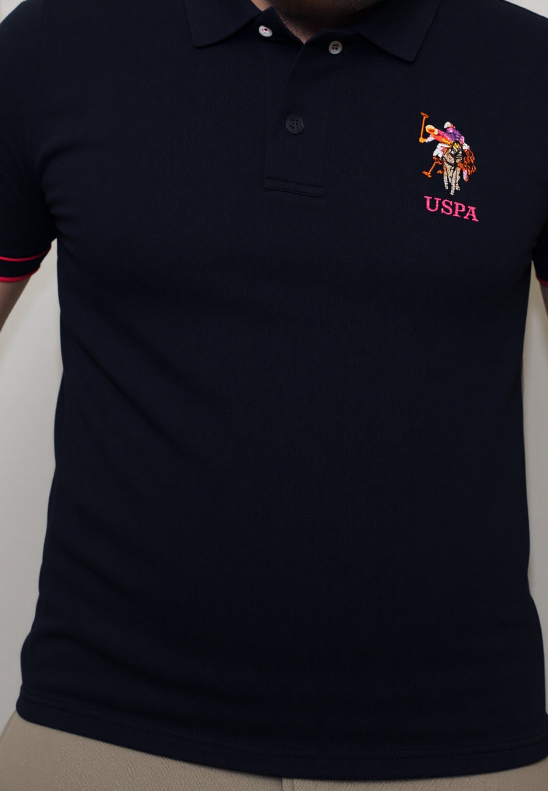 U.S. POLO Kurzarmshirt bunter Poloreiter