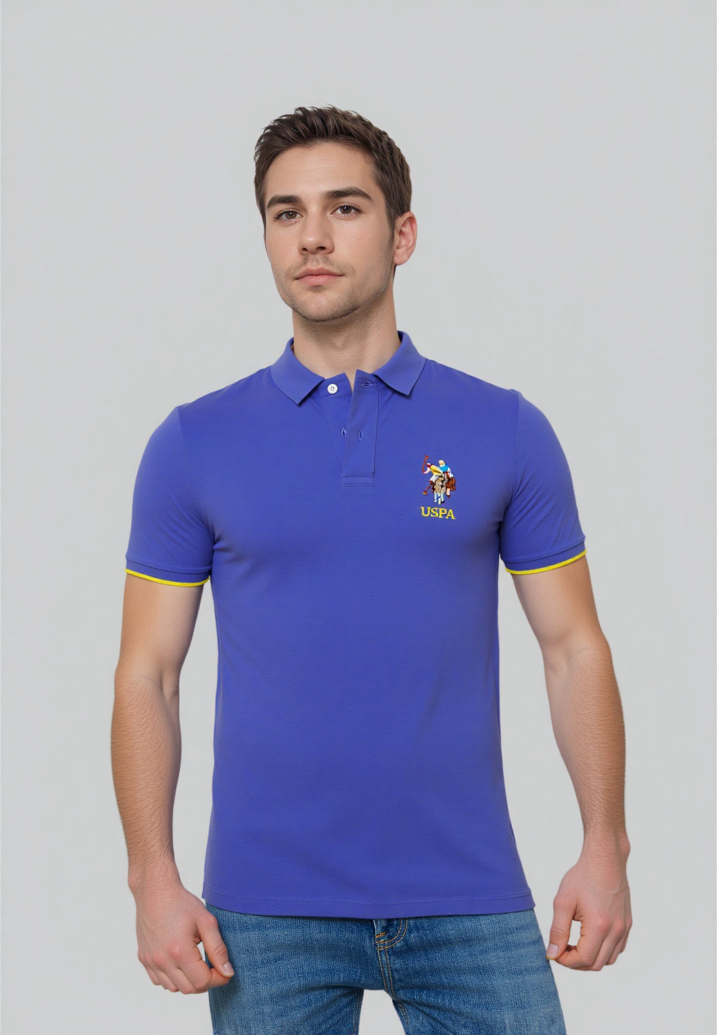 U.S. POLO Kurzarmshirt bunter Poloreiter