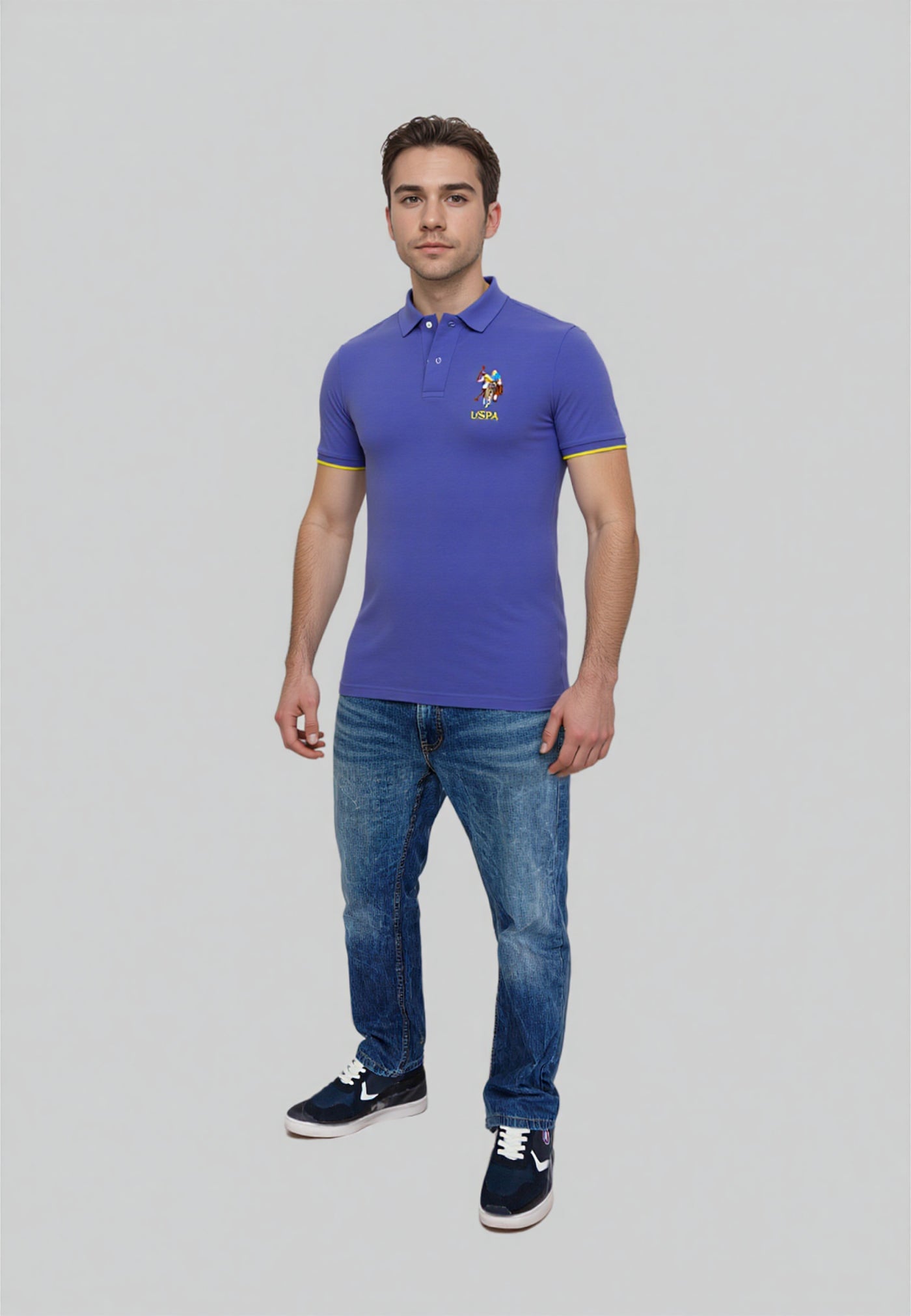 U.S. POLO Kurzarmshirt bunter Poloreiter