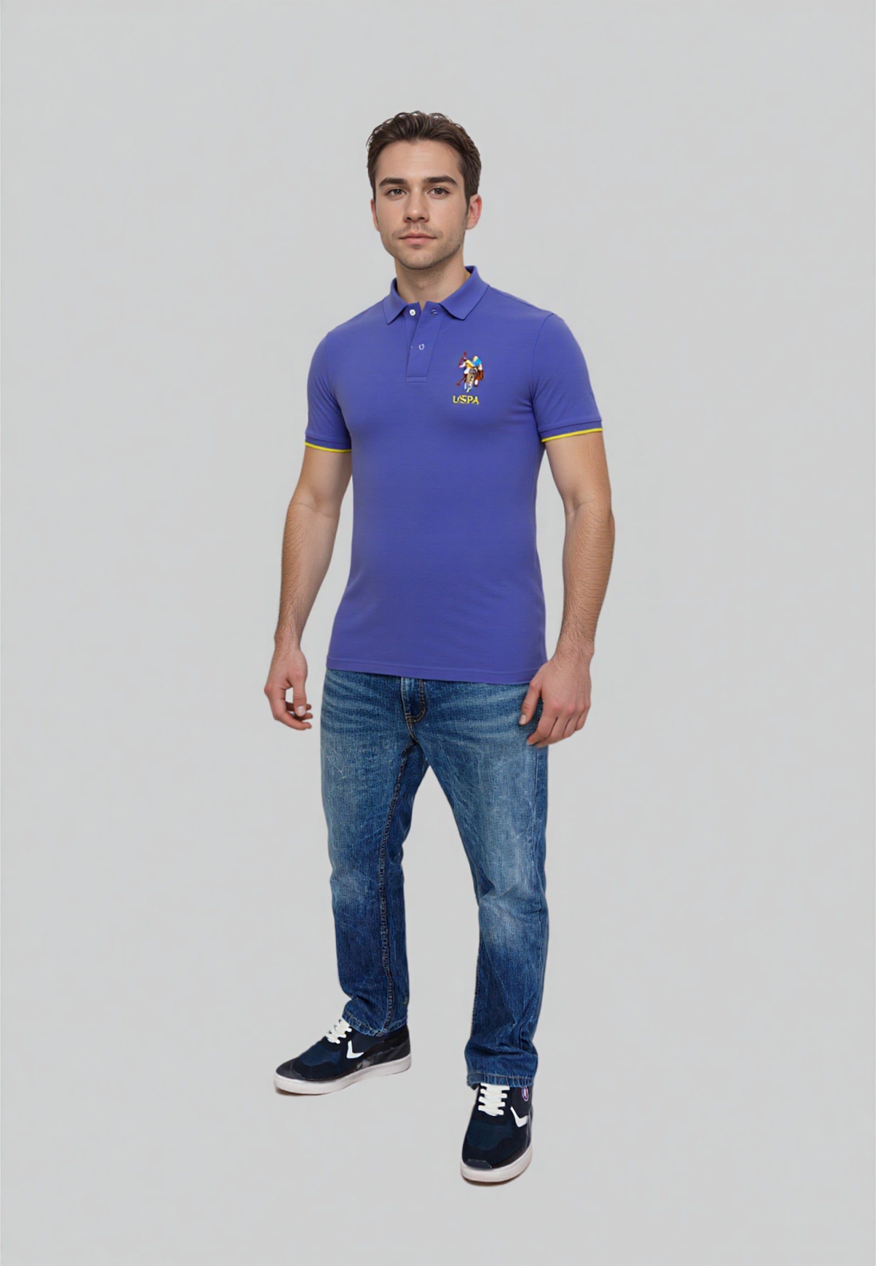 U.S. POLO Kurzarmshirt bunter Poloreiter