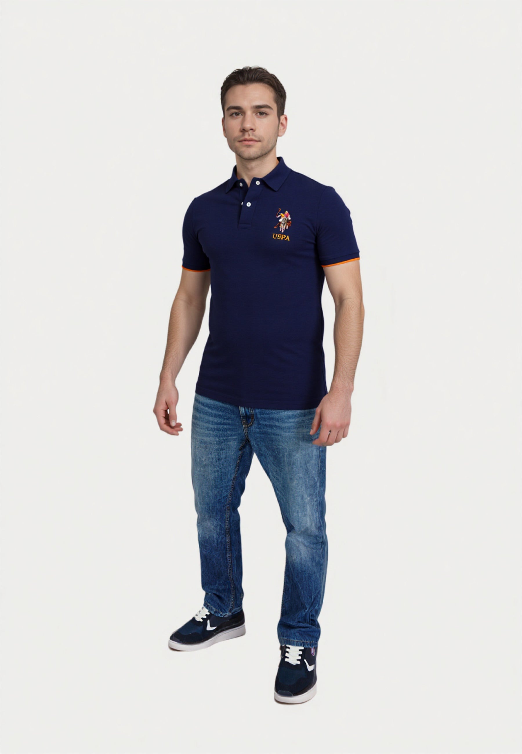 U.S. POLO Kurzarmshirt bunter Poloreiter