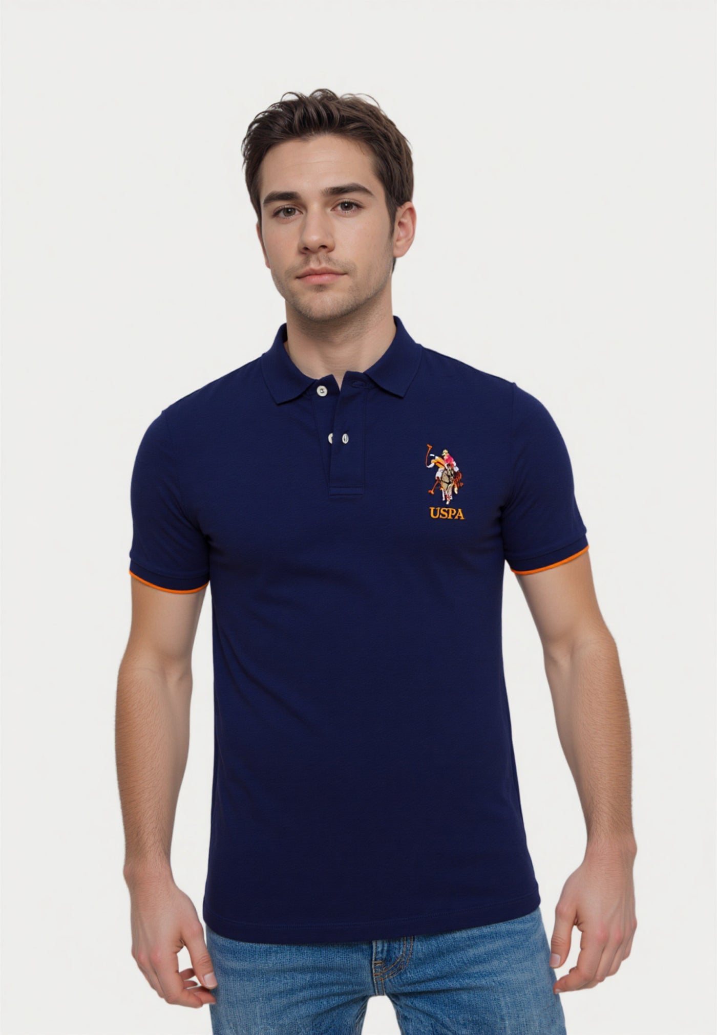 U.S. POLO Kurzarmshirt bunter Poloreiter