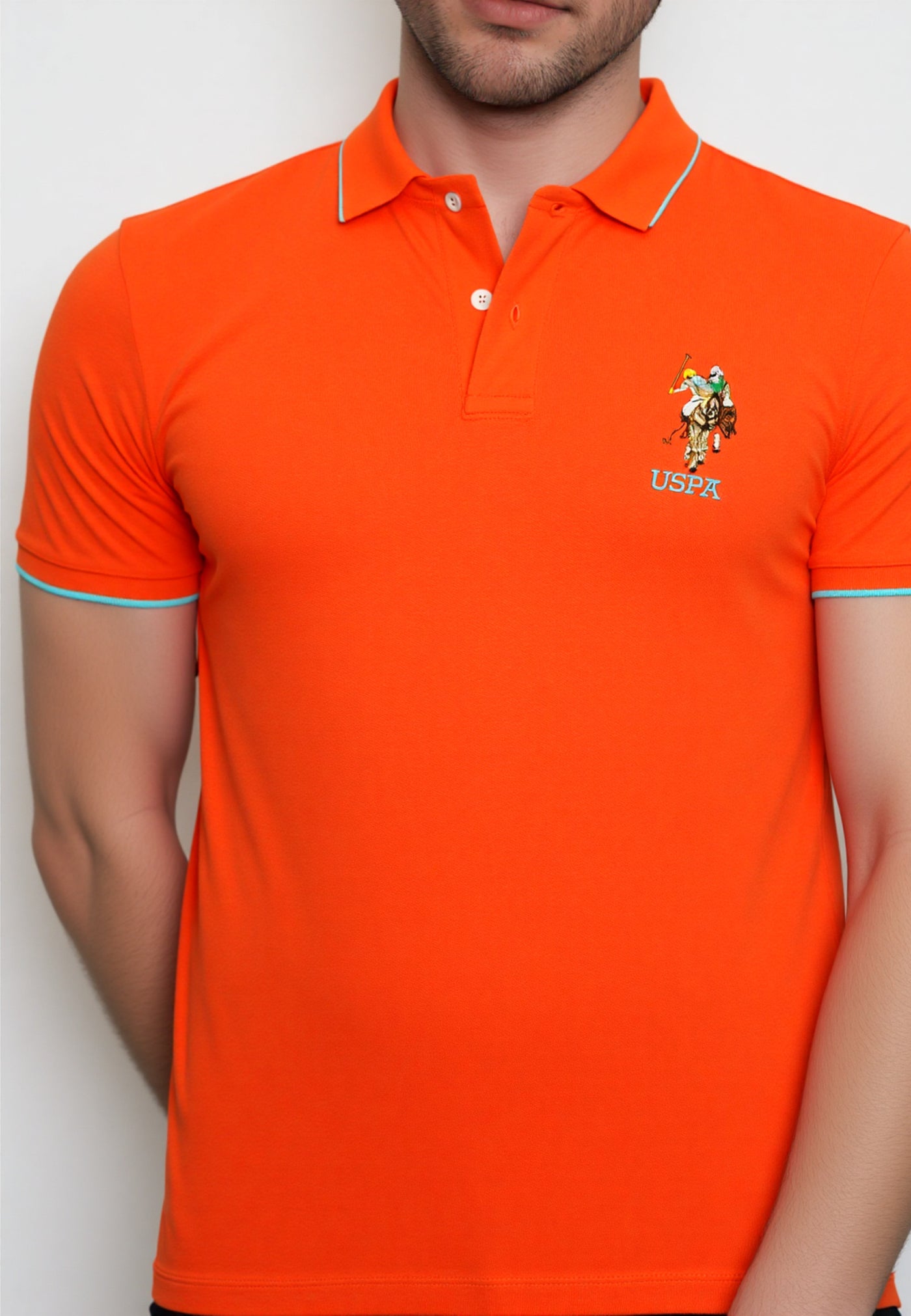 U.S. POLO Kurzarmshirt bunter Poloreiter