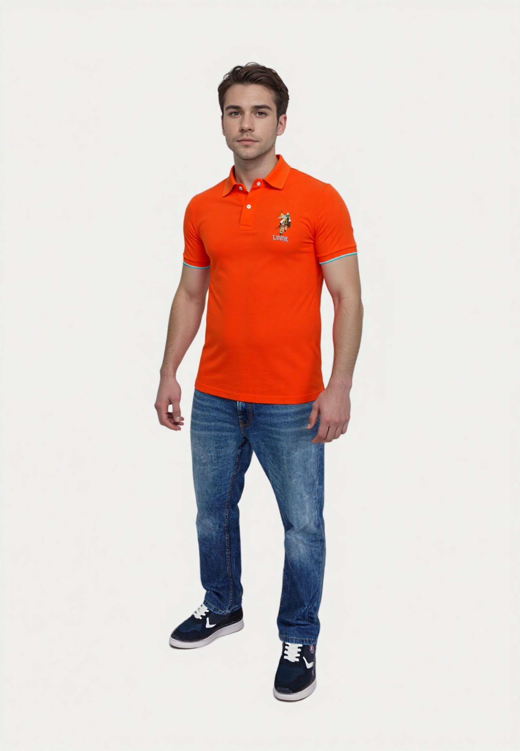 U.S. POLO Kurzarmshirt bunter Poloreiter
