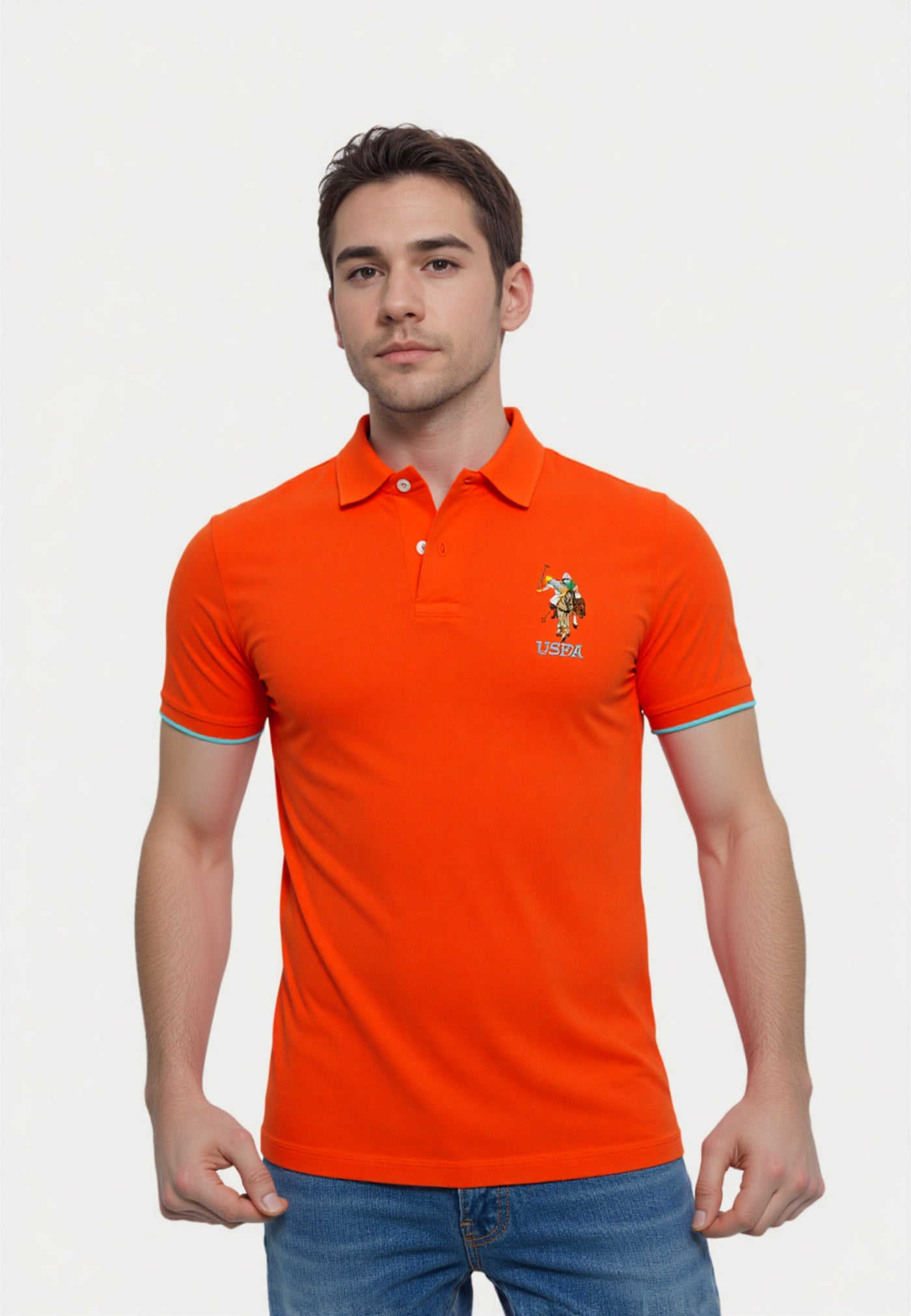 U.S. POLO Kurzarmshirt bunter Poloreiter