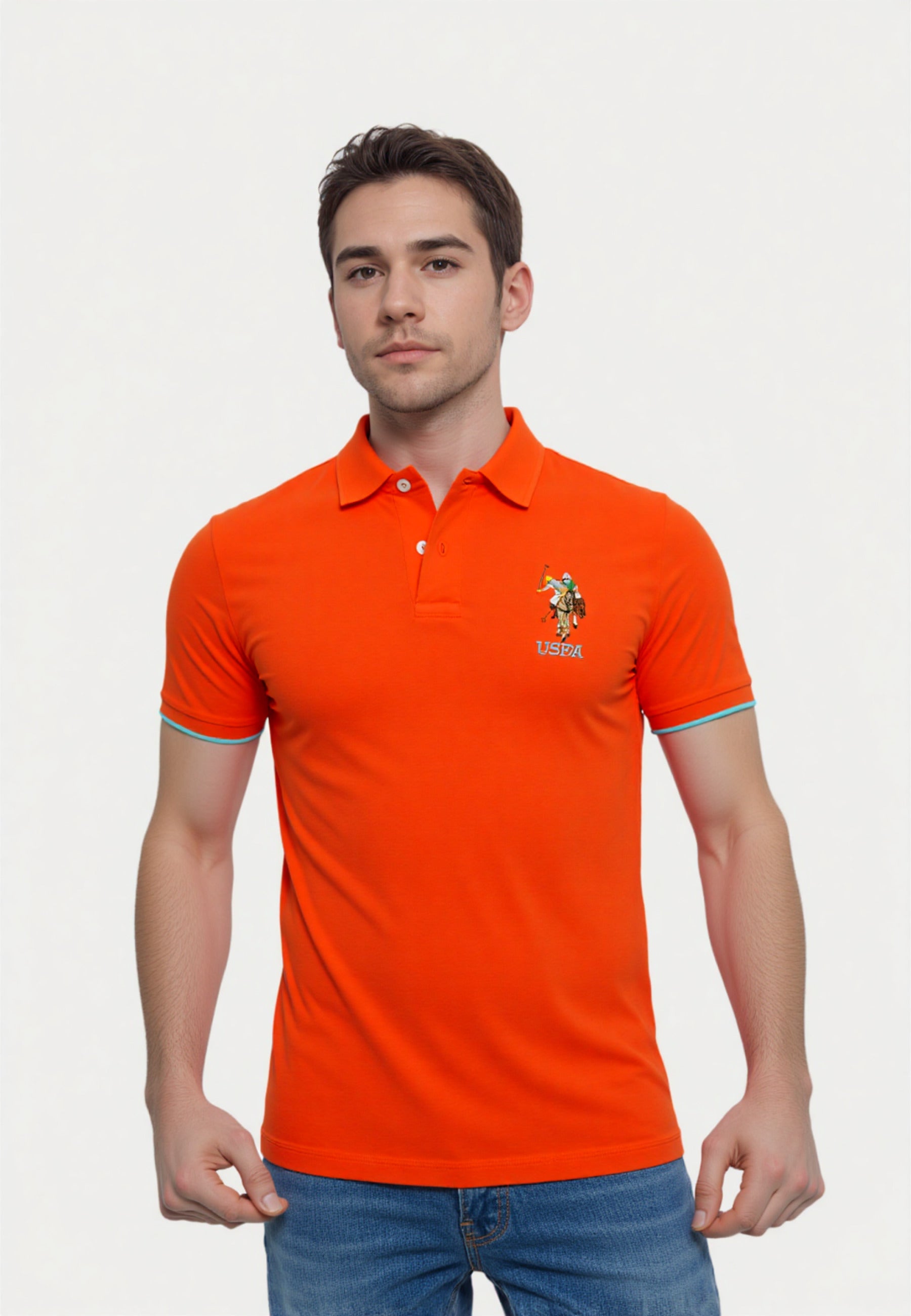 U.S. POLO Kurzarmshirt bunter Poloreiter