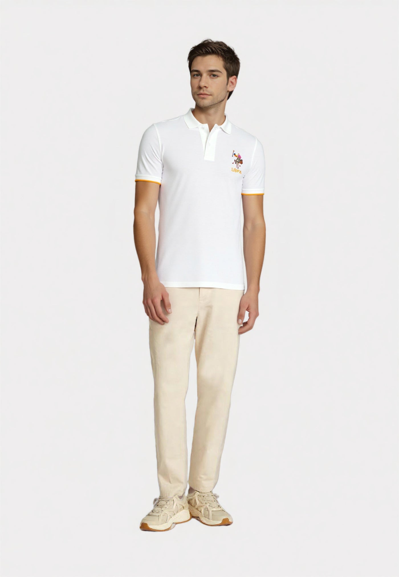 U.S. POLO Kurzarmshirt bunter Poloreiter