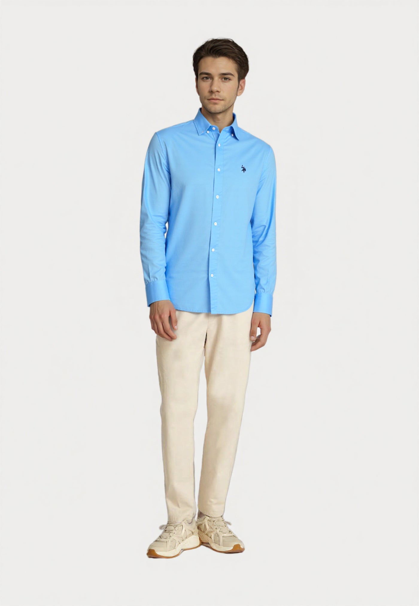 U.S. POLO Popeline Longsleeve Shirt
