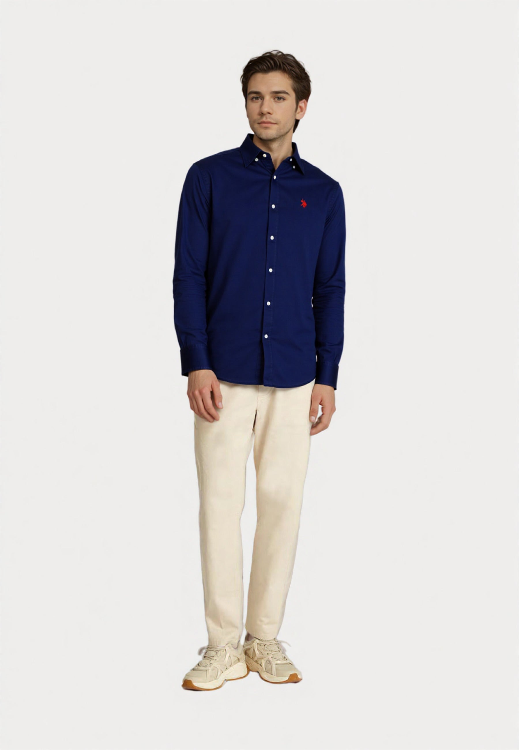 U.S. POLO Popeline Longsleeve Shirt