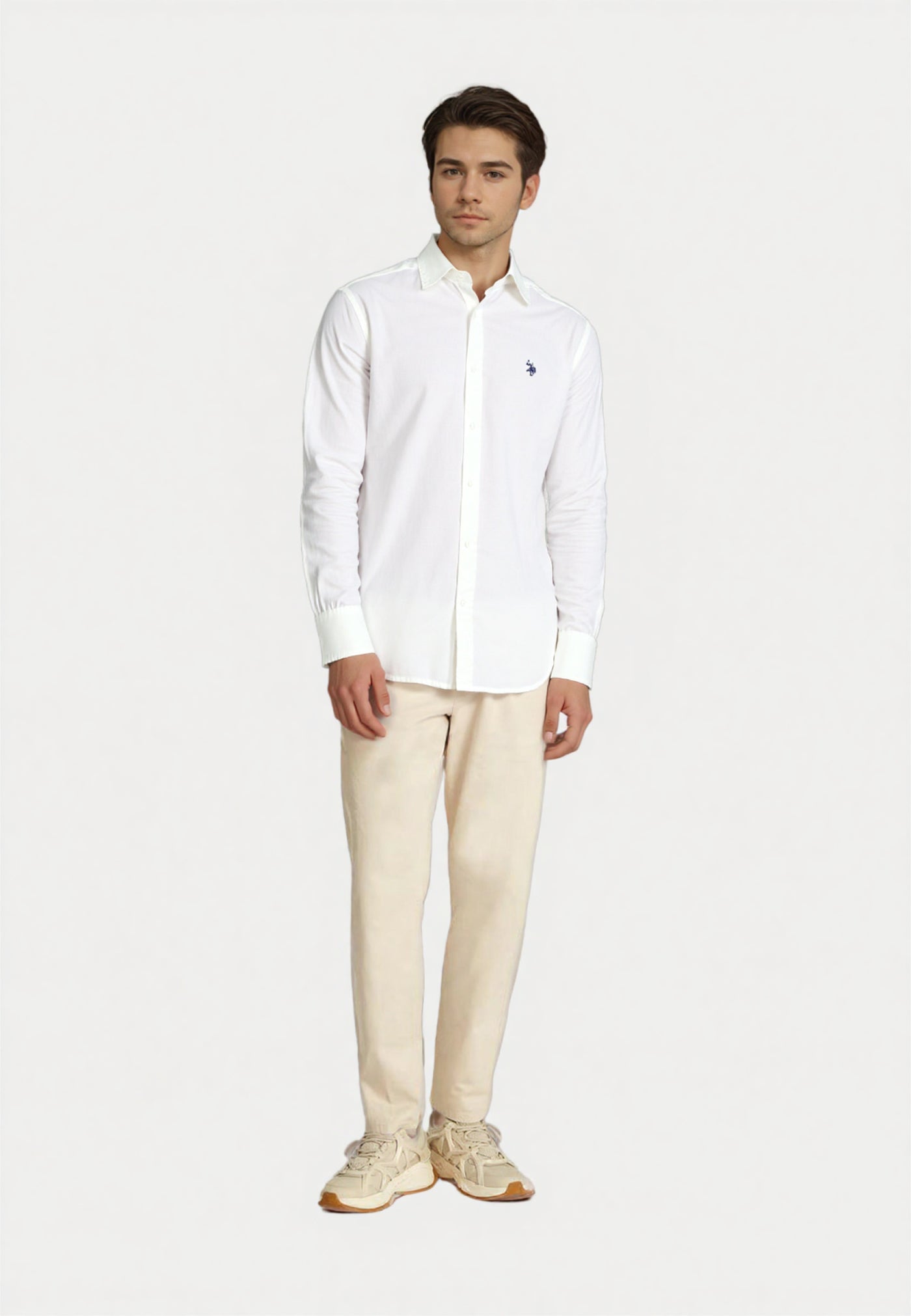 U.S. POLO Popeline Longsleeve Shirt
