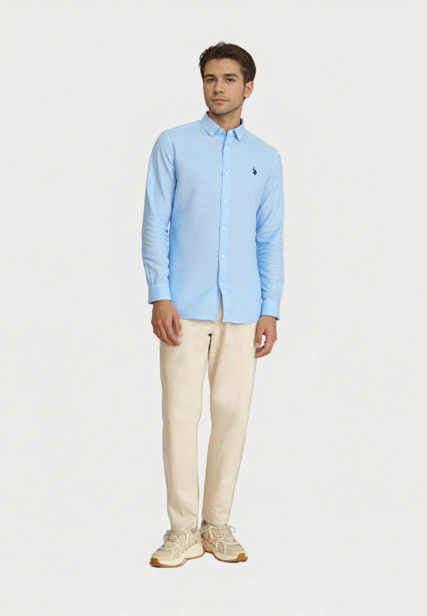 U.S. POLO Leinenhemd Button Down Linenshirt