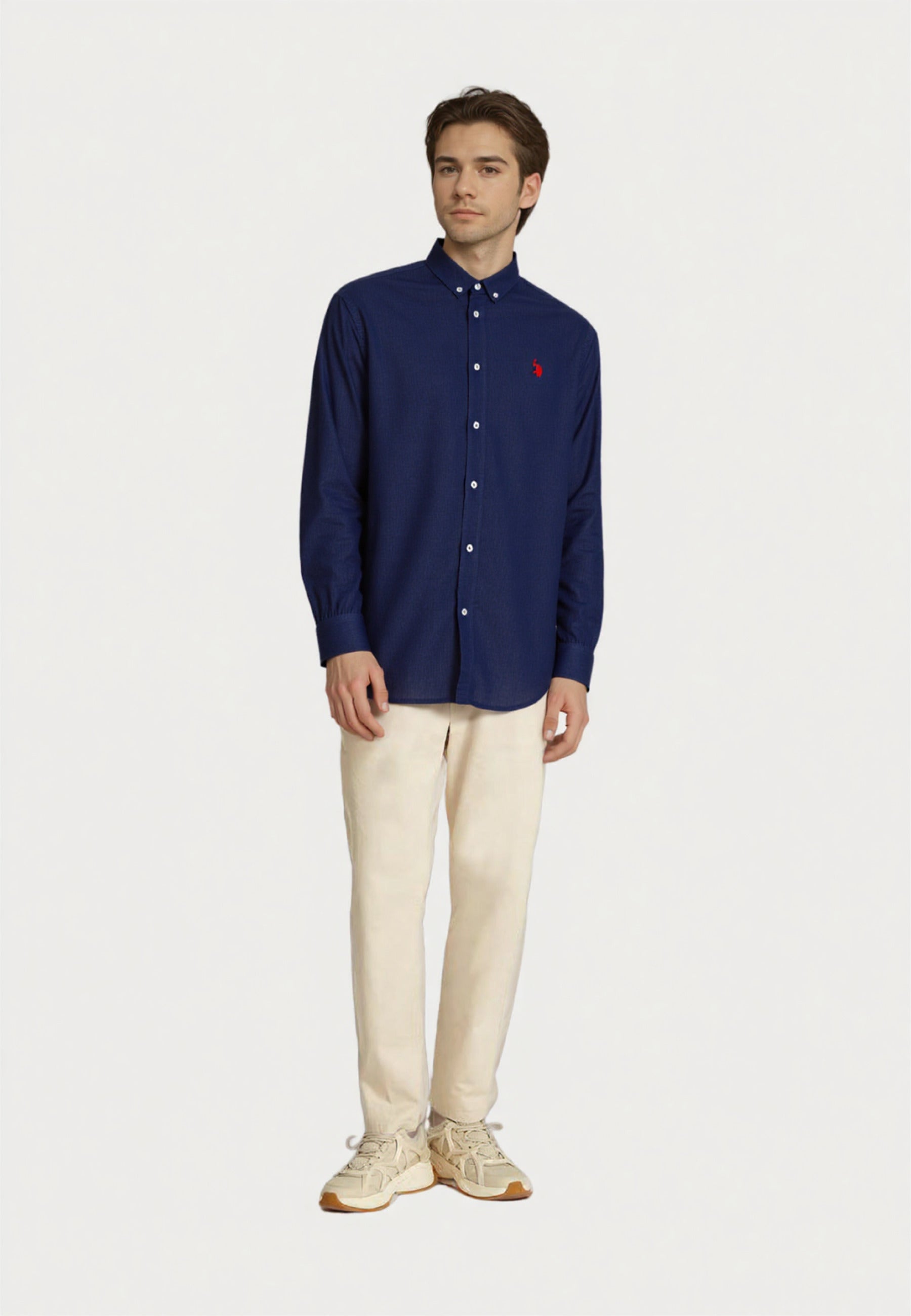 U.S. POLO Leinenhemd Button Down Linenshirt