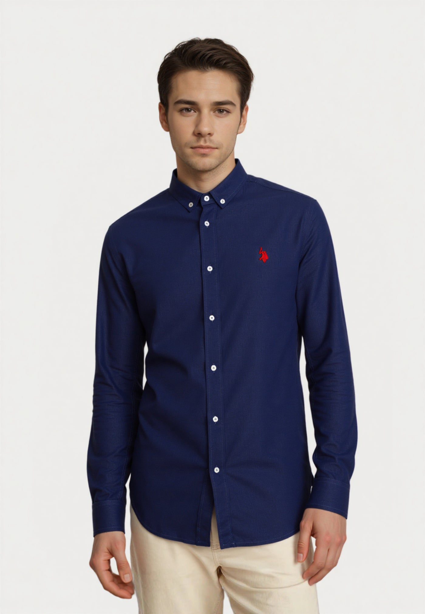 U.S. POLO Leinenhemd Button Down Linenshirt
