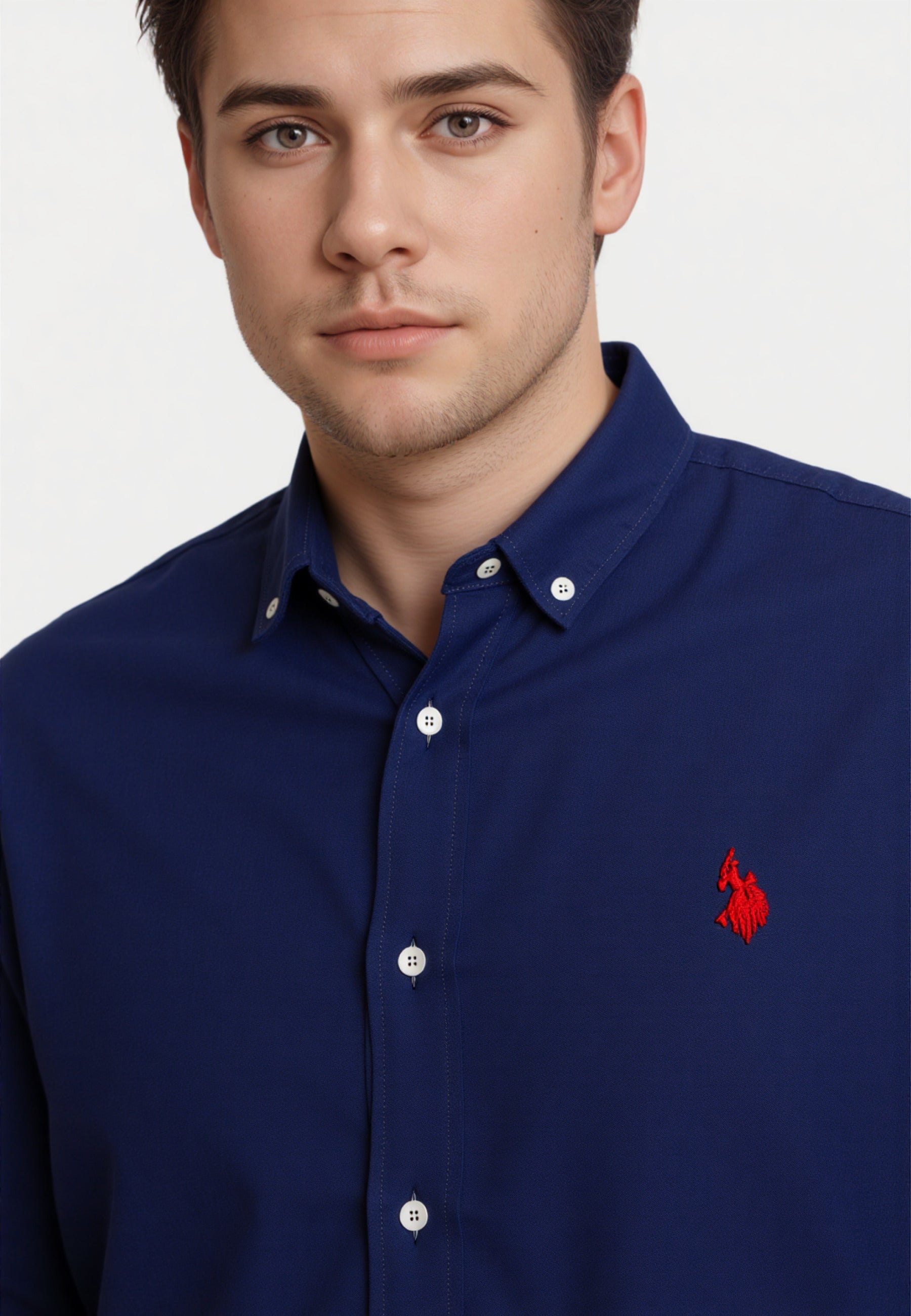 U.S. POLO Leinenhemd Button Down Linenshirt