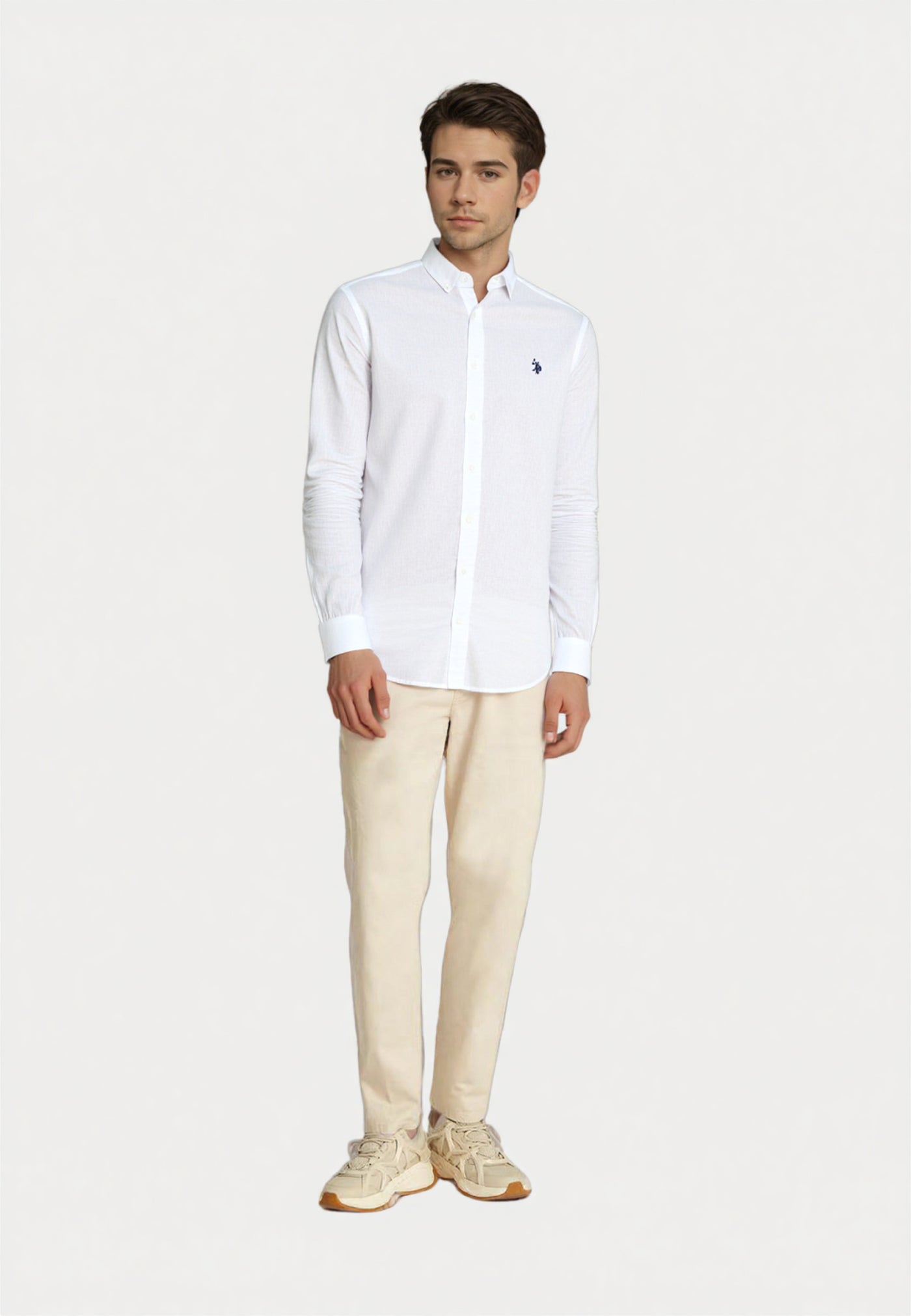 U.S. POLO Leinenhemd Button Down Linenshirt