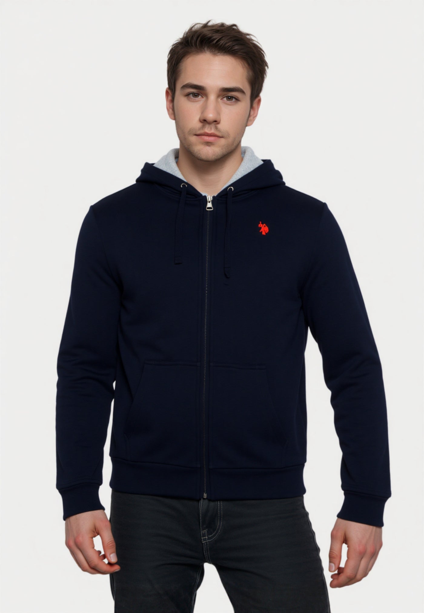 U.S. POLO Basic Sweatjacke mit Kapuze