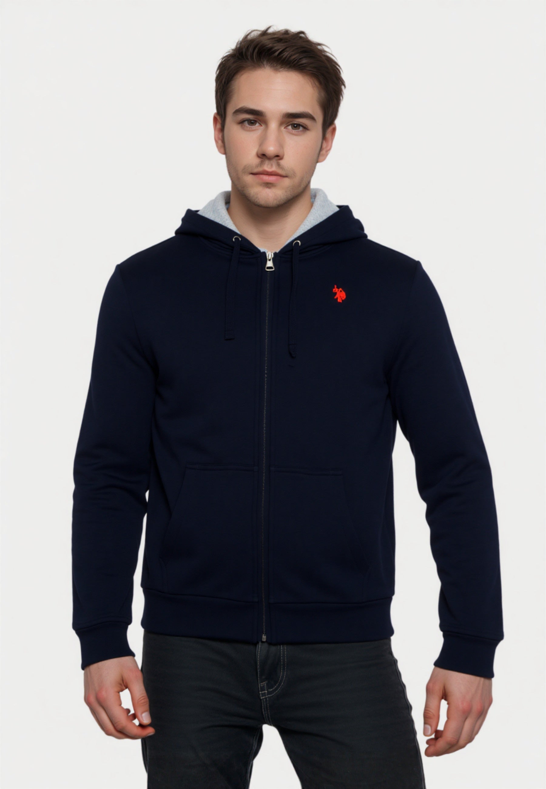 U.S. POLO Basic Sweatjacke mit Kapuze
