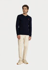 U.S. POLO V-Neck Feinstrick
