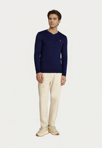 U.S. POLO V-Neck Feinstrick