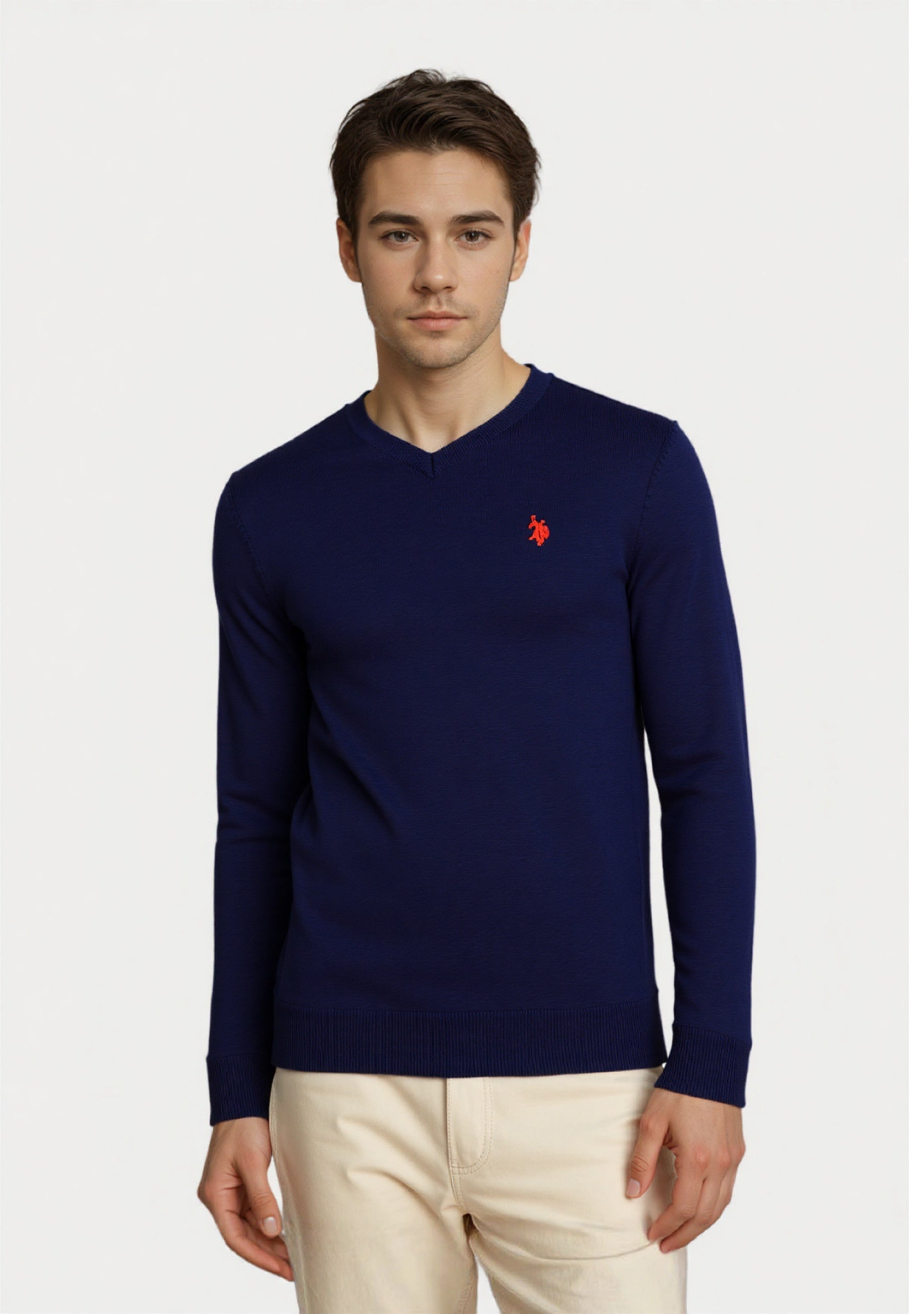 U.S. POLO V-Neck Feinstrick