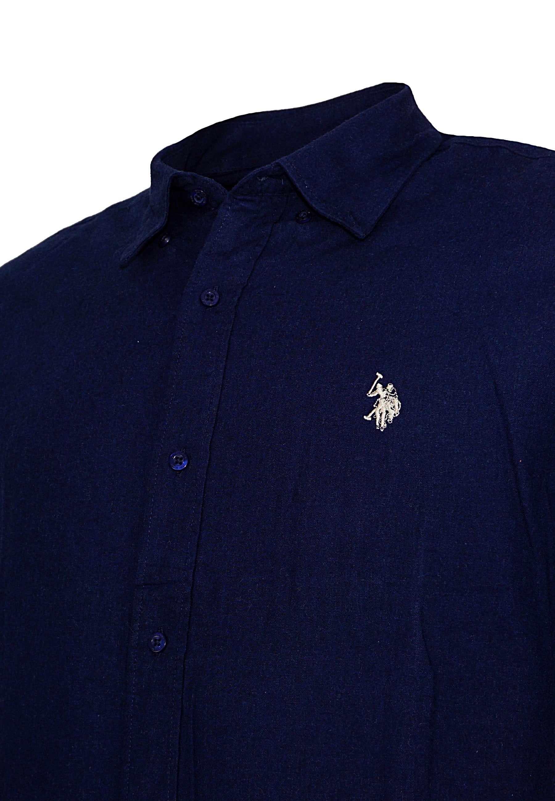 U.S. POLO Twill Langarmhemd Button-Down