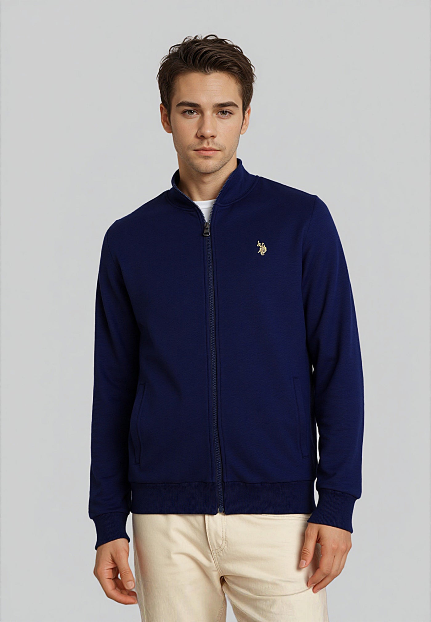 U.S. POLO Basic Sweatjacke mit Stickerei