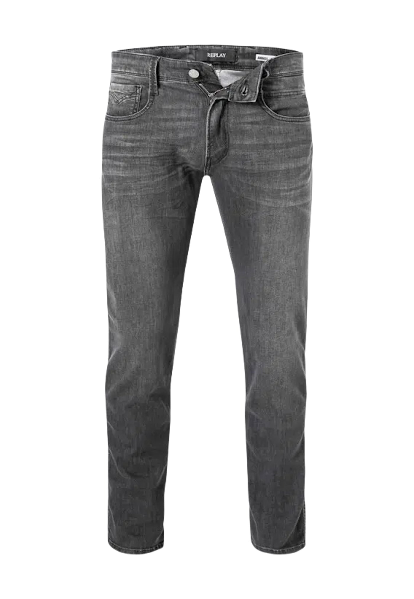Replay Classic Slim Fit Jeans Anbass mit Stretch-Anteil und Label-Patch