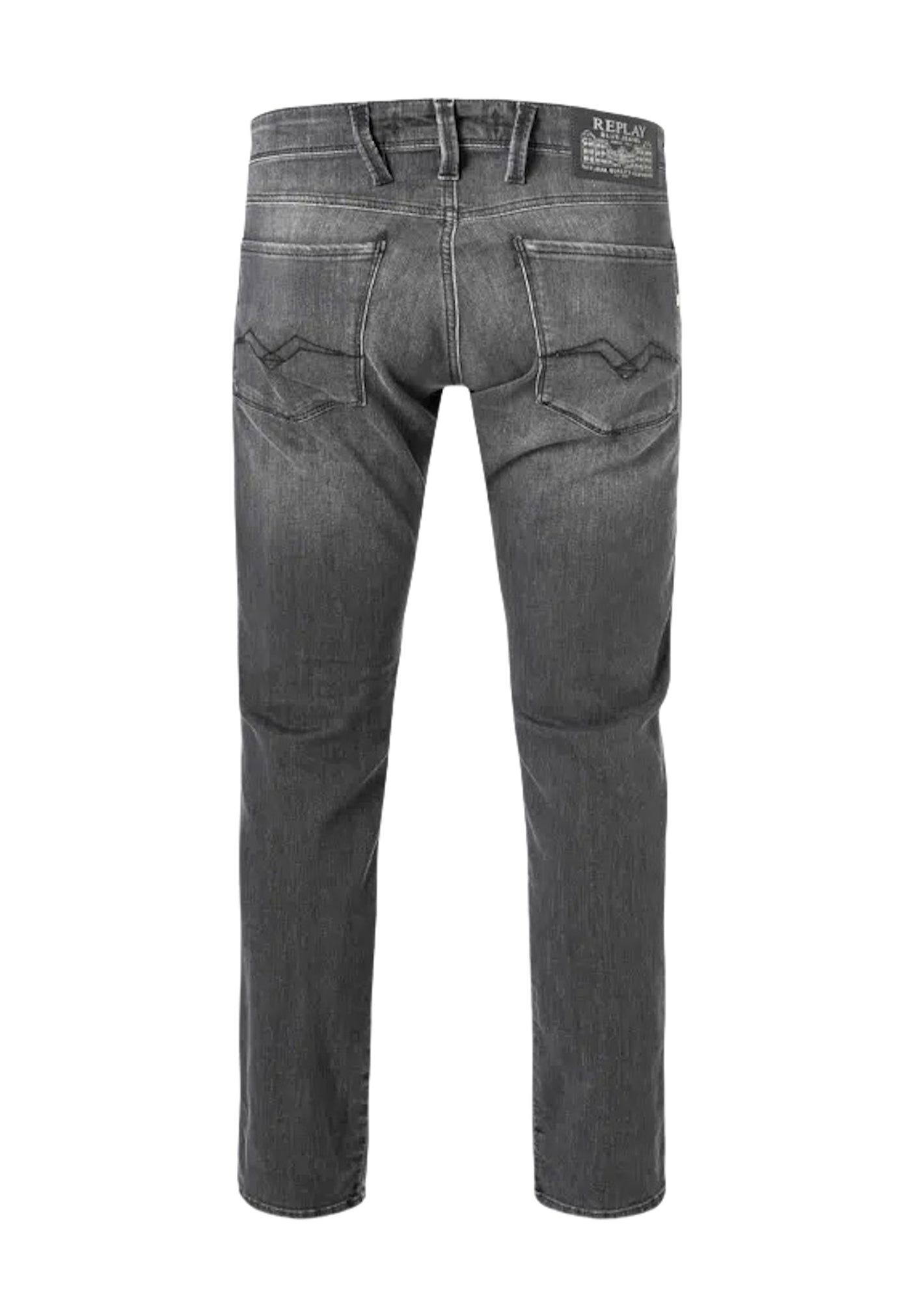Replay Classic Slim Fit Jeans Anbass mit Stretch-Anteil und Label-Patch