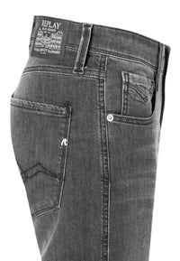 Replay Classic Slim Fit Jeans Anbass mit Stretch-Anteil und Label-Patch