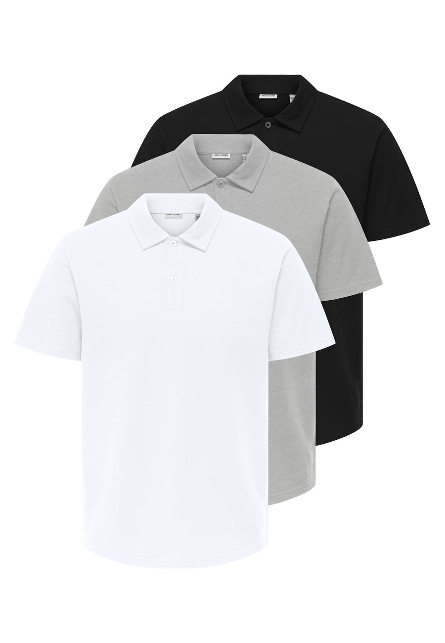 Only & Sons GORDON Kurzarmshirt im Dreierpack