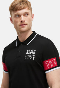 Camp David Keep Focused Kurzarmshirt mit Polokragen