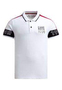 Camp David Keep Focused Kurzarmshirt mit Polokragen