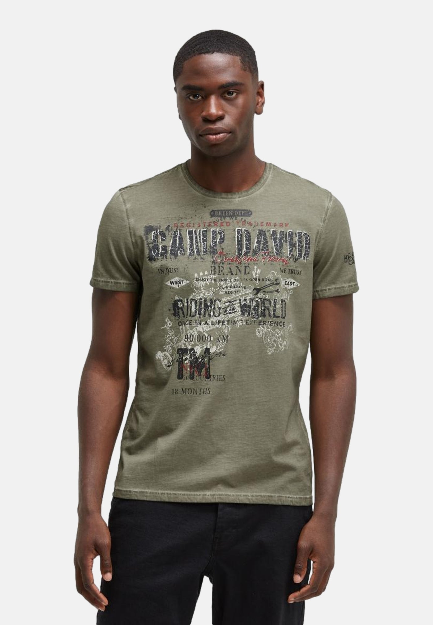 Camp David Riding The World I Kurzarmshirt