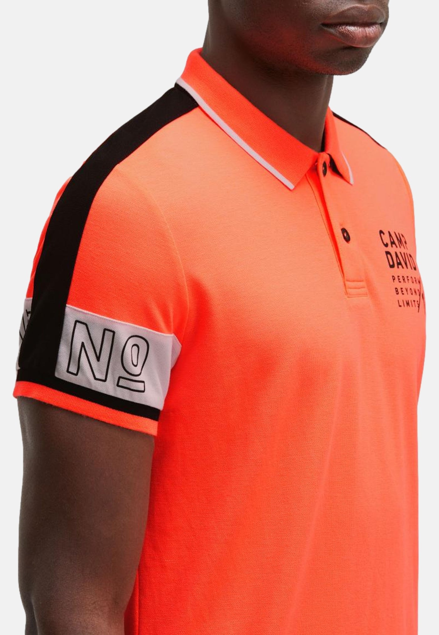 Camp David Keep Focused Kurzarmshirt mit Polokragen