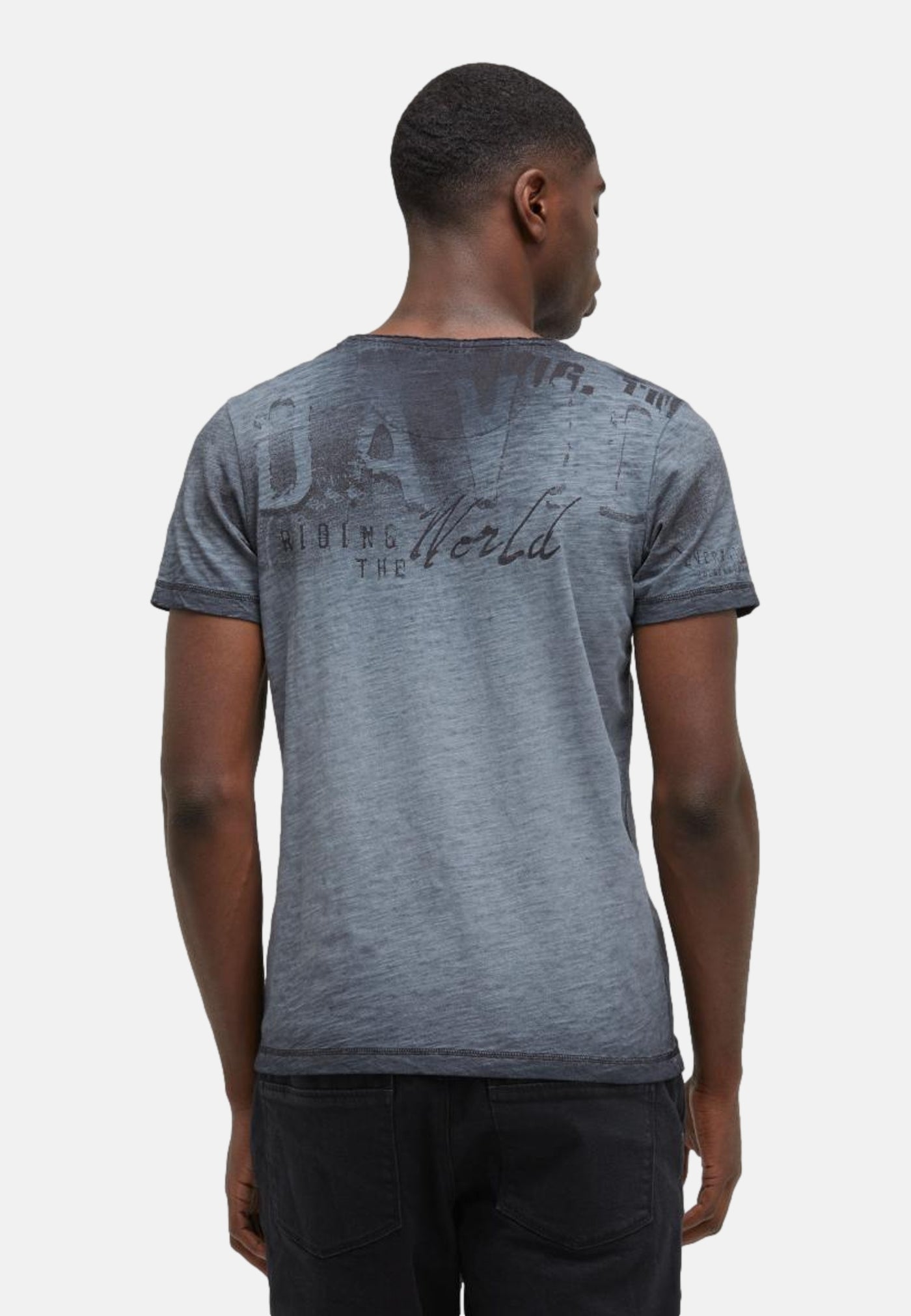 Camp David Riding The World I Henley-Kurzarmshirt