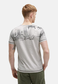 Camp David Riding The World I Henley-Kurzarmshirt