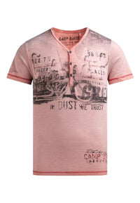 Camp David Riding The World I Henley-Kurzarmshirt