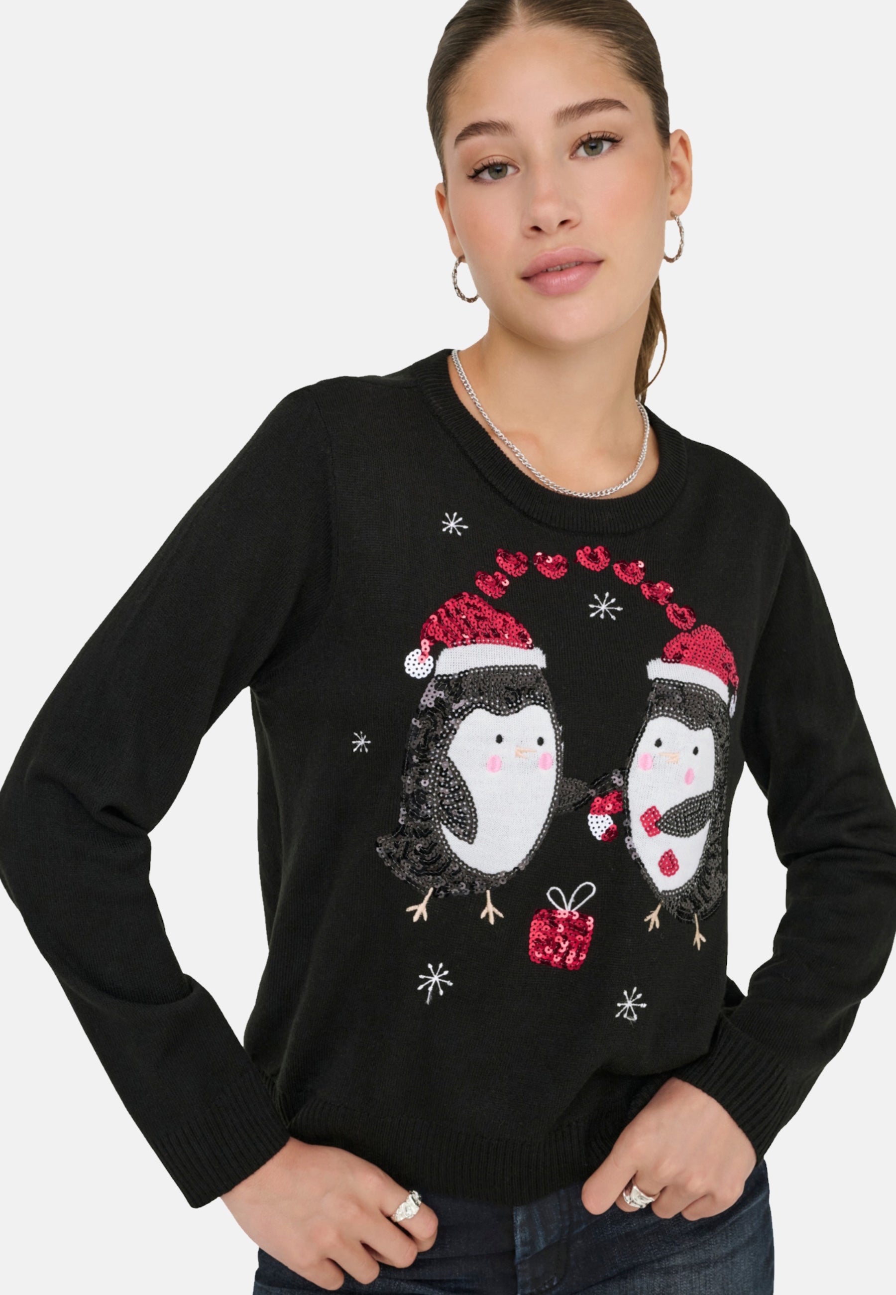 Only XMAS SHINE Strickpullover R-Neck