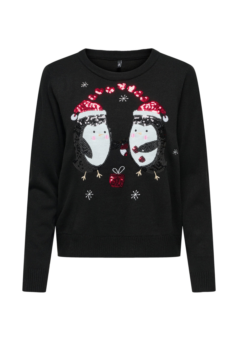 Only XMAS SHINE Strickpullover R-Neck