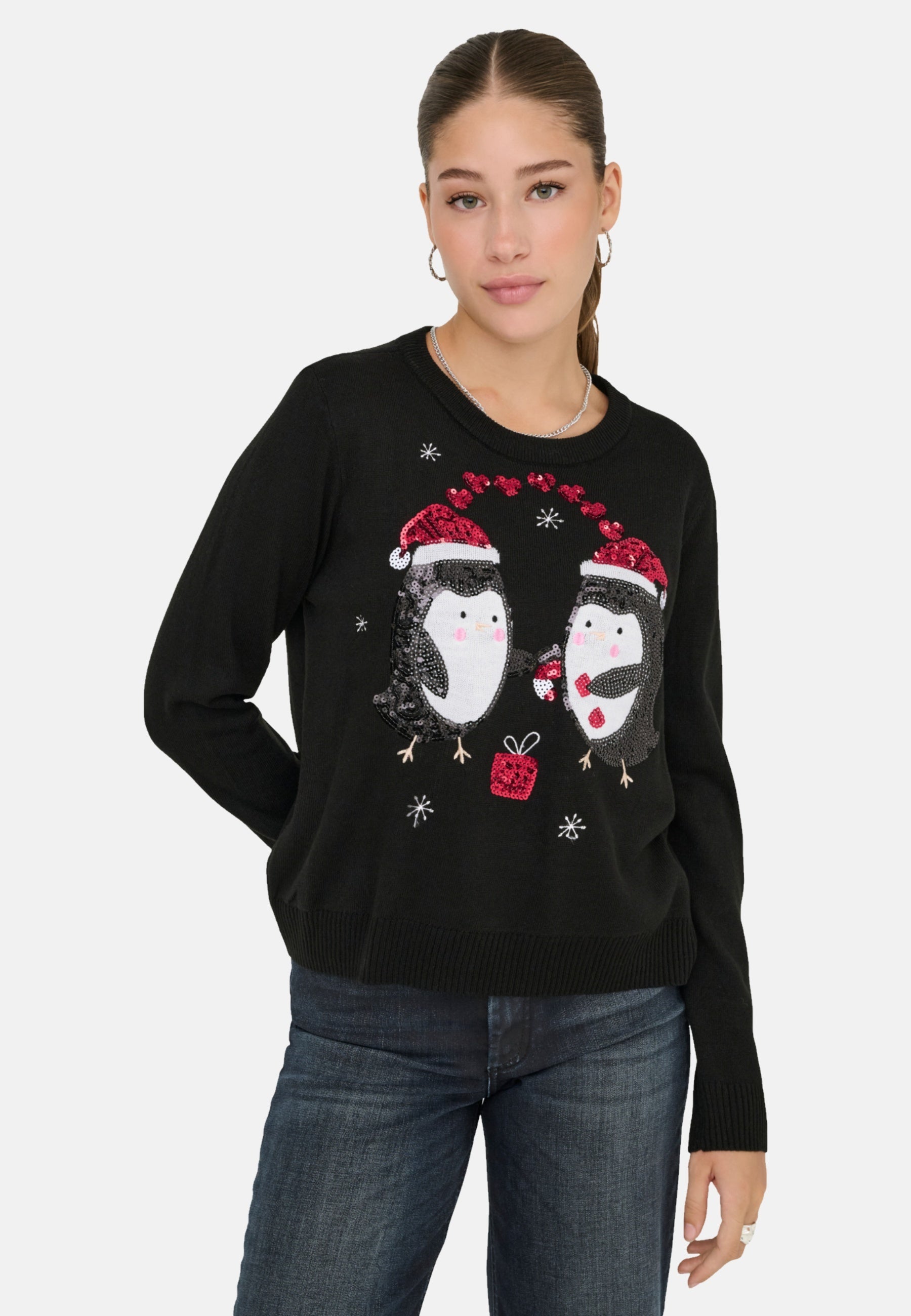 Only XMAS SHINE Strickpullover R-Neck