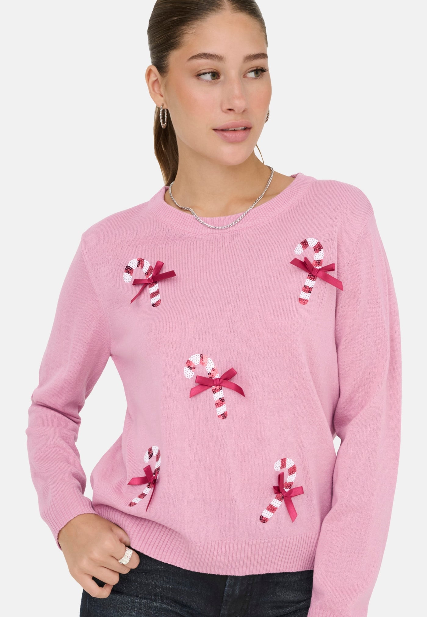 Only XMAS SHINE Strickpullover R-Neck