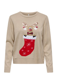 Only XMAS SHINE Strickpullover R-Neck