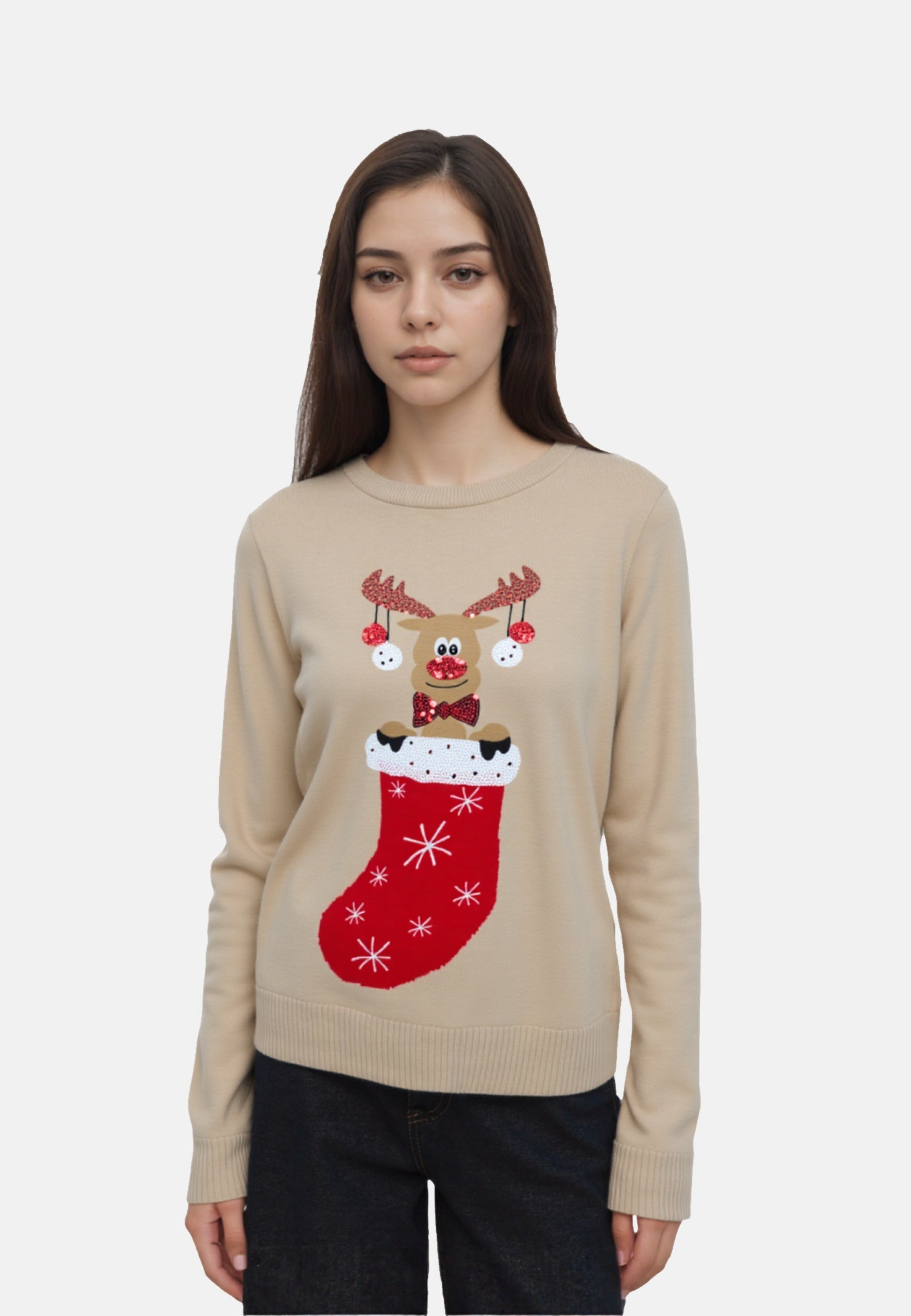 Only XMAS SHINE Strickpullover R-Neck