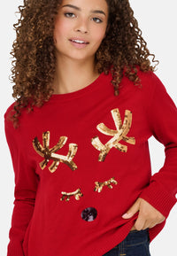 Only XMAS SHINE Strickpullover R-Neck