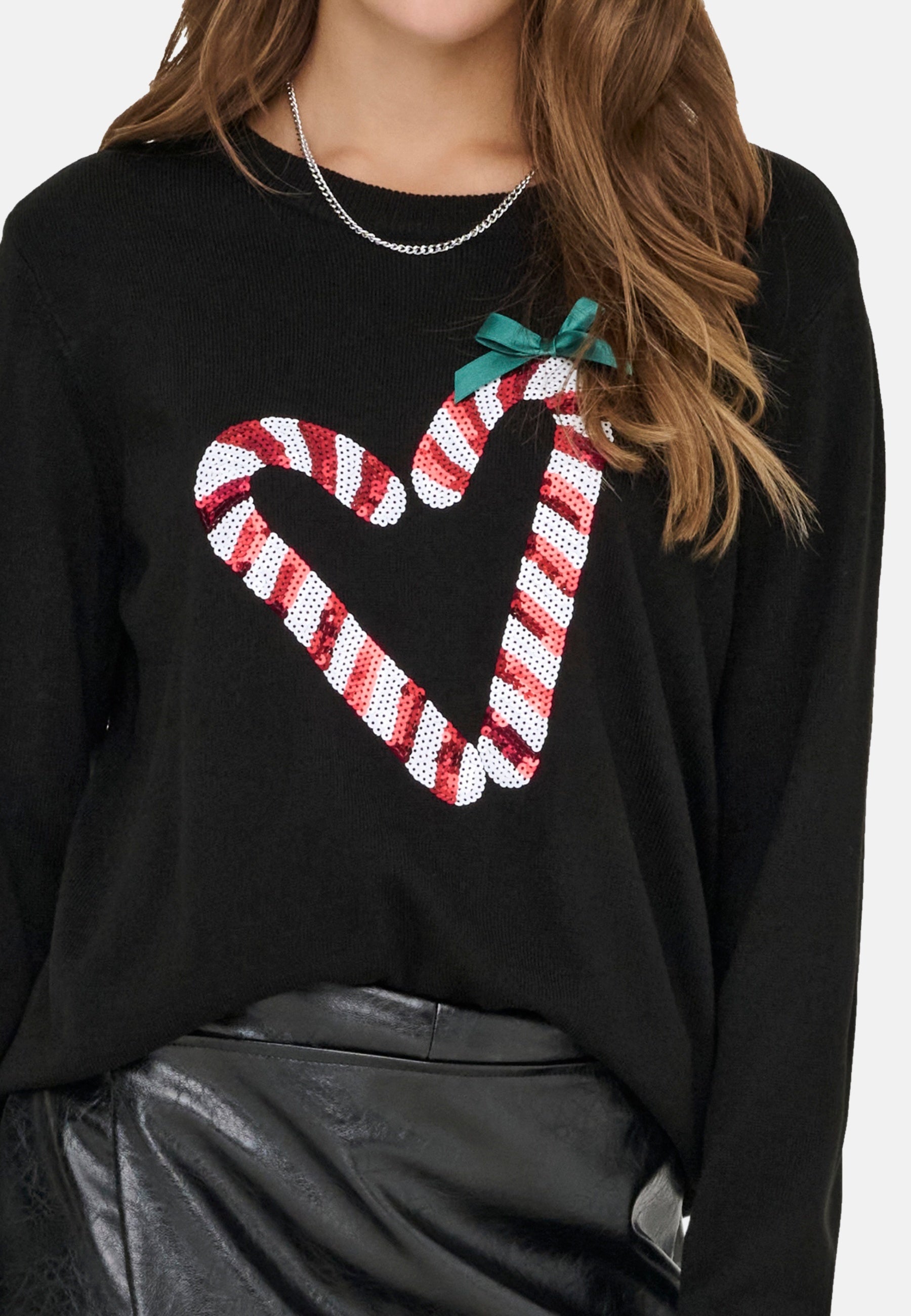 Only XMAS SHINE Strickpullover R-Neck