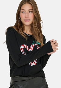 Only XMAS SHINE Strickpullover R-Neck