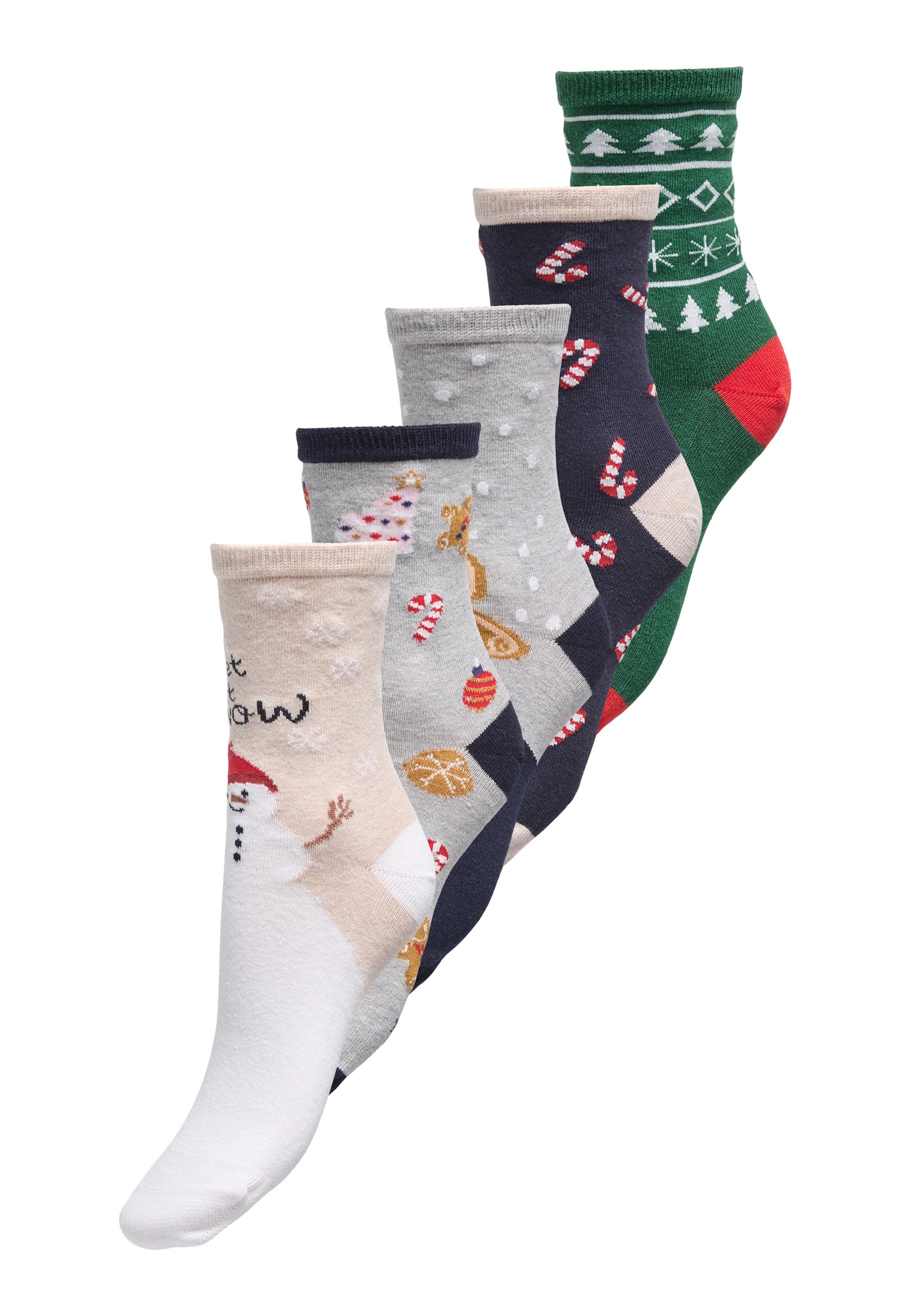 Only CHRISTMAS Socken 5er Pack