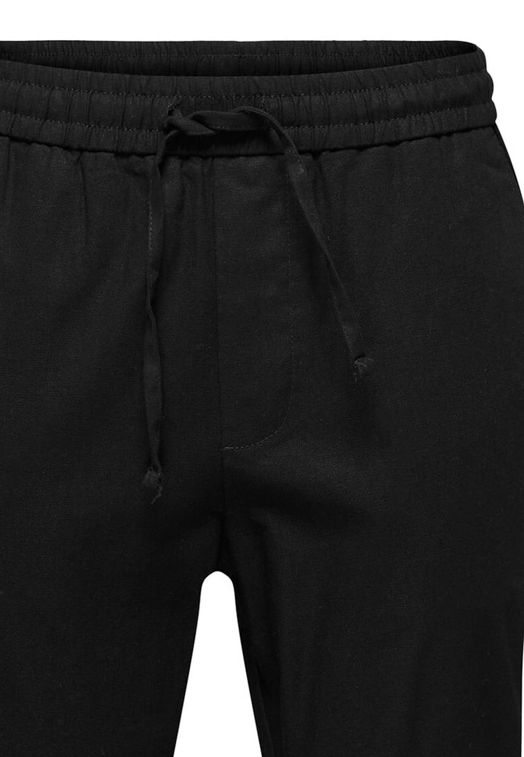 Only & Sons Unifarbene Stoffhose Linus mit elastischem Bund und seitlichen Eingrifftaschen in Regular Fit