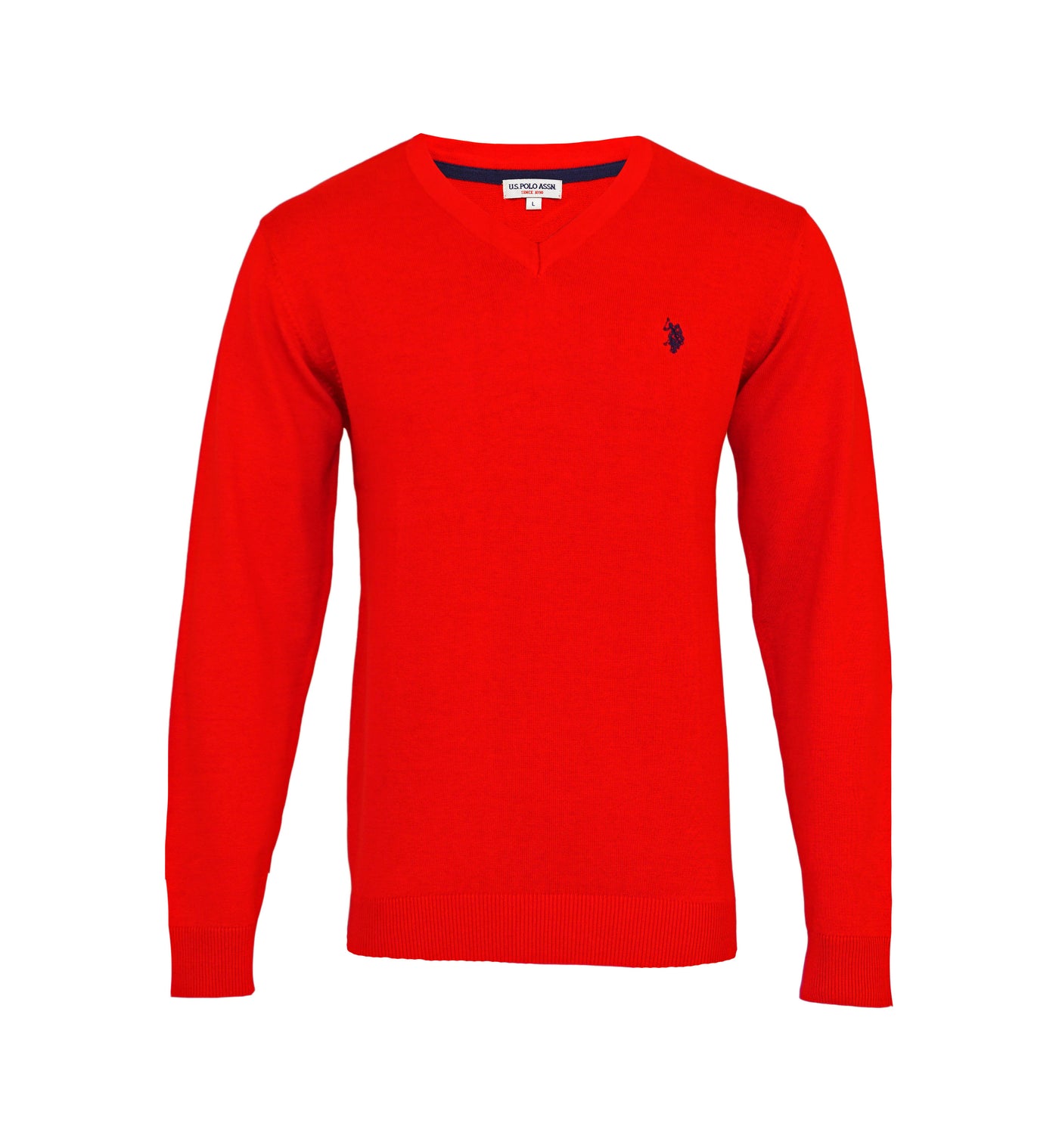 U.S. POLO Pullover Sweater V-Neck Polo-Logo